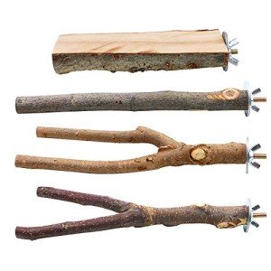 Natural Wood Bird Perch Stand Toys for Pets