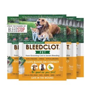 BleedClot First Aid Powder for Pets - 4 Pouches