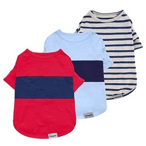 Color Block Striped Dog Shirt - 3 Pack