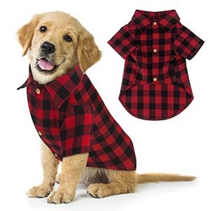 Red Buffalo Plaid Dog Shirt for All Pets