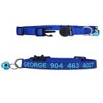 Personalized Embroidered Cat ID Collar with Bell