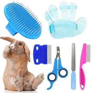 Rabbit Grooming Kit: Brushes, Nail Clippers, Combs