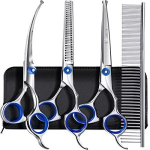 Gimars 5-in-1 Dog Grooming Scissors Set