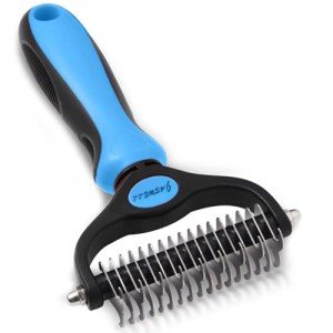 JASWELL Dual-Sided Pet Grooming Rake for Cats & Dogs