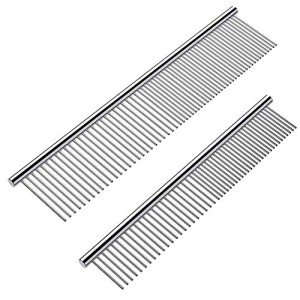 Pet Grooming Combs for Dogs and Cats - 2 Pack