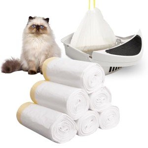 Papettly Leak-Proof Cat Litter Box Liners - 60 Pack