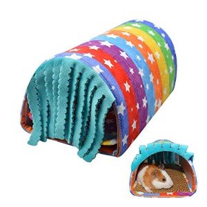 Cozy Tunnel for Small Pets - Rainbow Hideout