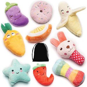9 Pack Cute Squeaky Toys for Small Dogs