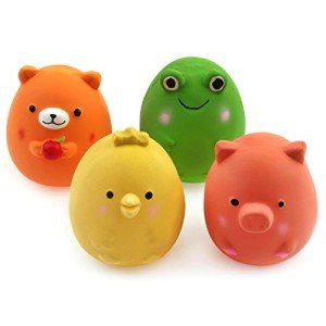 Chiwava 4-Pack Squeaky Latex Puppy Toy Set