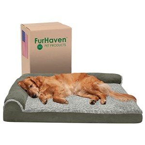Furhaven Large Orthopedic Dog Bed with Bolsters