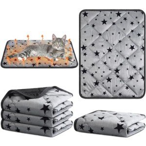 4 Pack Self-Warming Cat Bed Mat - Star Design
