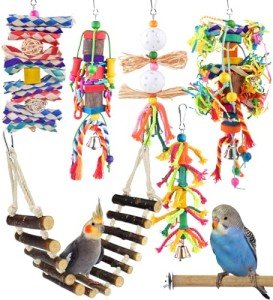 KATUMO 7-Piece Bird Toy Set for Parrots