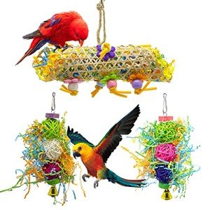 3-Pack Chewing Toys for Parrots and Birds