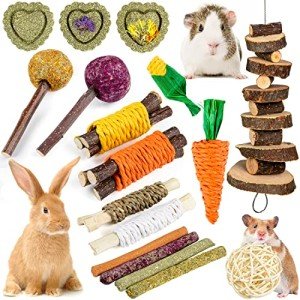 17-Piece Natural Rabbit & Small Animal Toy Set