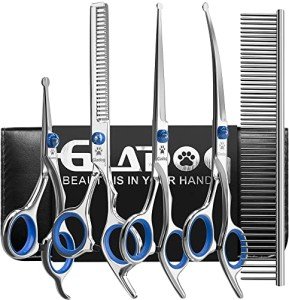 Professional 6-Piece Dog Grooming Scissors Kit