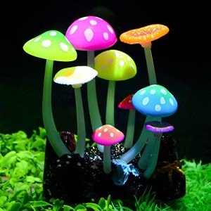 Glowing Artificial Mushroom Aquarium Plant Decor