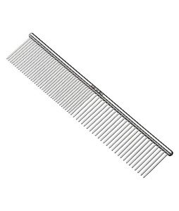 Andis 68550 Stainless-Steel Comb for Knots, Mats & Loose Hair Removal - Effective Dematting Tool, Comfortable, Lightweight, Portable & Safe for Dogs, Cats & Pets – Silver, 7-1/2-Inch