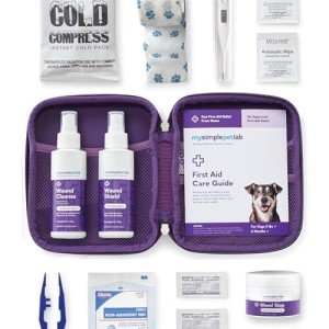MySimplePetLab Dog First Aid Kit | First Aid Dog Travel Accessories | Dog Medical Kit | Dog Essentials Mini First Aid for Wounds, Cuts, or Minor Injuries