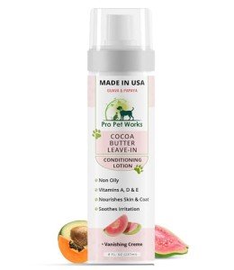 5 in 1 Cocoa Butter Leave-in Conditioner Lotion for Dogs & Cats-Pet Hot Spot Cream & Balm for Allergies, dermatosis, Paw Fungus Or Dry Itchy Skin-Helps Heal Small Cuts & Abrasions
