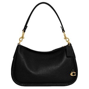 COACH Soft Pebble Leather Black Crossbody Bag