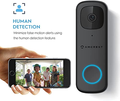 Amcrest WiFi Doorbell Camera with AI Detection