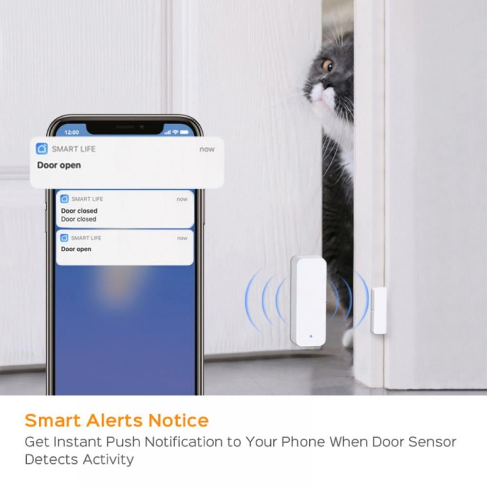Smart WiFi Door Sensor Compatible with Alexa/Google - 2 Pack