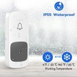 Wireless Long Range Doorbell with Chime and Button