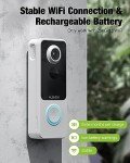 MUBVIEW 1080p Wireless Video Doorbell with Chime