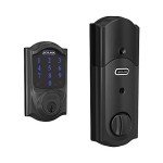Schlage Camelot Smart Deadbolt with Alarm - Matte Black
