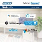 Schlage Camelot Smart Deadbolt with Alarm - Matte Black