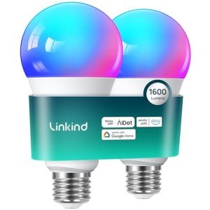 Linkind Smart RGBW LED Light Bulbs - 2 Pack
