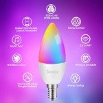 2 Pack Smart E12 LED Light Bulbs with RGB Colors
