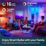 Linkind Smart Light Bulbs with Remote Control - 4 Pack