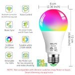 MELPO Color Changing Smart Light Bulbs, 1300LM