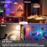 MELPO Color Changing Smart Light Bulbs, 1300LM