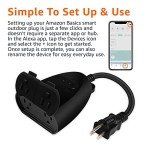 Smart Outdoor Plug Compatible with Alexa - Black