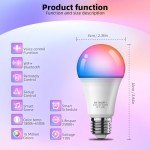 Color Changing Smart Light Bulbs with Remote - 6 Pack