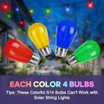 16-Pack Multi-Color Edison LED String Bulbs