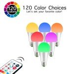 Color Changing LED Bulbs with Remote Control (2 Pack)