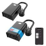 Outdoor Smart Plug 2 Pack with Voice Control