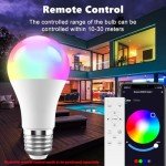 Smart RGBW Light Bulbs, Dimmable, Alexa Compatible