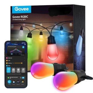 Govee 48ft Dimmable RGBIC Outdoor String Lights
