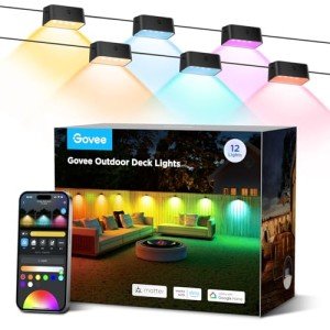 Govee Smart Multicolor Outdoor Deck Lights - 12 Pack