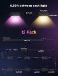 Govee Smart Multicolor Outdoor Deck Lights - 12 Pack