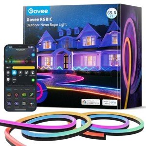 Govee 65.6ft Waterproof RGBIC Neon Rope Lights