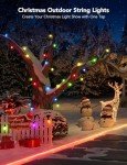 Smart 50ft RGBIC Outdoor String Lights with Alexa