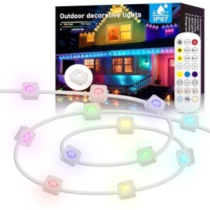 Smart RGB Outdoor LED Lights, 100ft, IP67 Waterproof