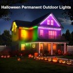 Smart RGB Outdoor Lights with APP Control, 50ft