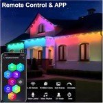 Smart RGB Outdoor Lights with APP Control, 50ft