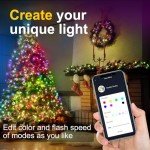Smart WiFi Color Changing Christmas Lights - 262FT